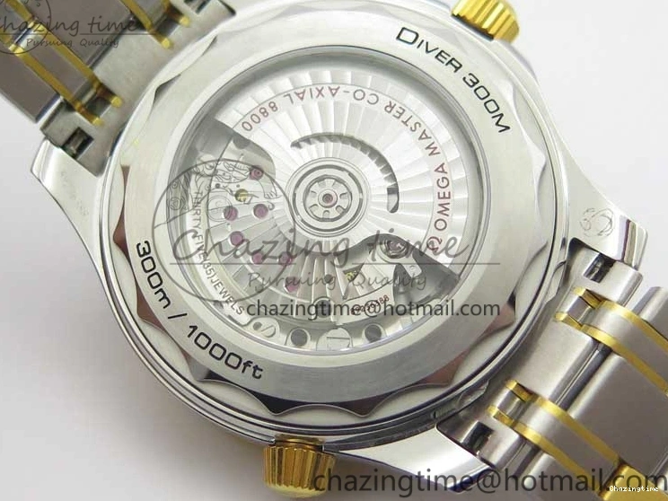 1103 MultiPurpose 2018 Seamaster Diver 300M SS YG VSF 1:1 Best Edition YG Bezel Black Dial on SS YG Bracelet A 7937